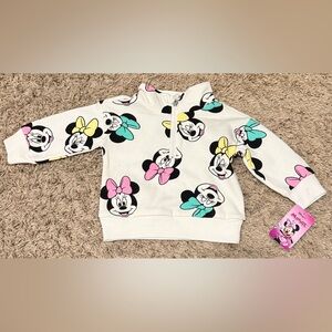 Minnie Mouse Toddler Quarter Zip Sweatshirt Size: 18 Months